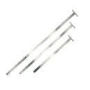 Push Knife Combo, Stainless Steel, Slim Cylindrical Handle 15, 24 and 33" One Each, PK-C1S2
