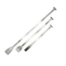 Push Knife & Blade Combo, 3 Knives and 3 Blades, Stainless Steel, Flat Square Handle, PK-C2S1