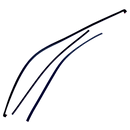 FW-4260 Molding Honda Civic 2016-2019,  3-Sided, a box of 25 pieces