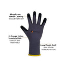 Safety Gloves, Nitrile Coated, 15-Gauge Nylon, 12 Pairs/Pack, Size L, GVS-L