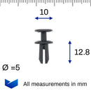 VW & Audi Rivet Panel Trim Clips  50PCS/BAG, Part