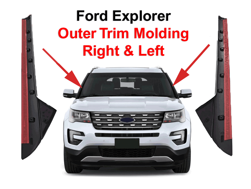 Ford Explorer 2011-2019 Windshield Molding Outer Trim Pillar Ford Explorer 2011-2019 Windshield Molding Outer Trim Pillar